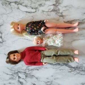 Vintage 1973 Sunshine Family Dolls